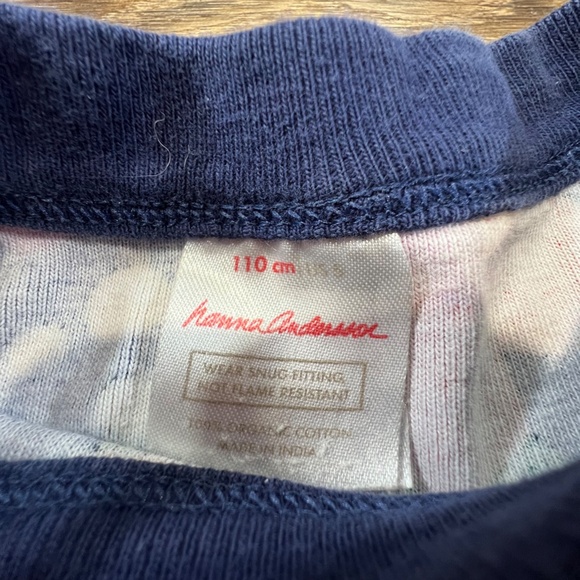 Hanna Andersson Girls Long John Hanna Jams, Floral, Size 5, Organic Cotton - Picture 5 of 12